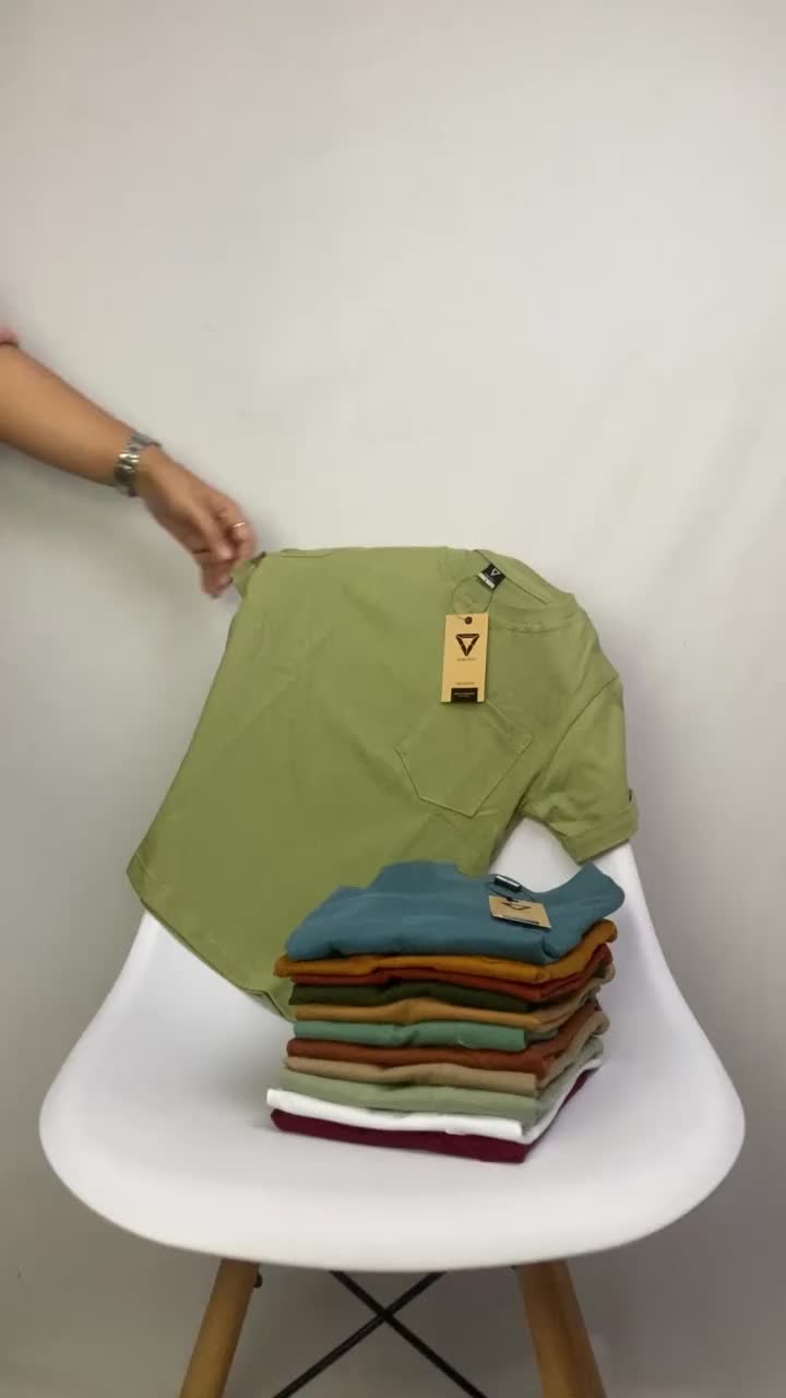 Phenom - Kaos Saku Anak Polos Pocket Fold Cotton Combed 24s Lengan Pendek Unisex