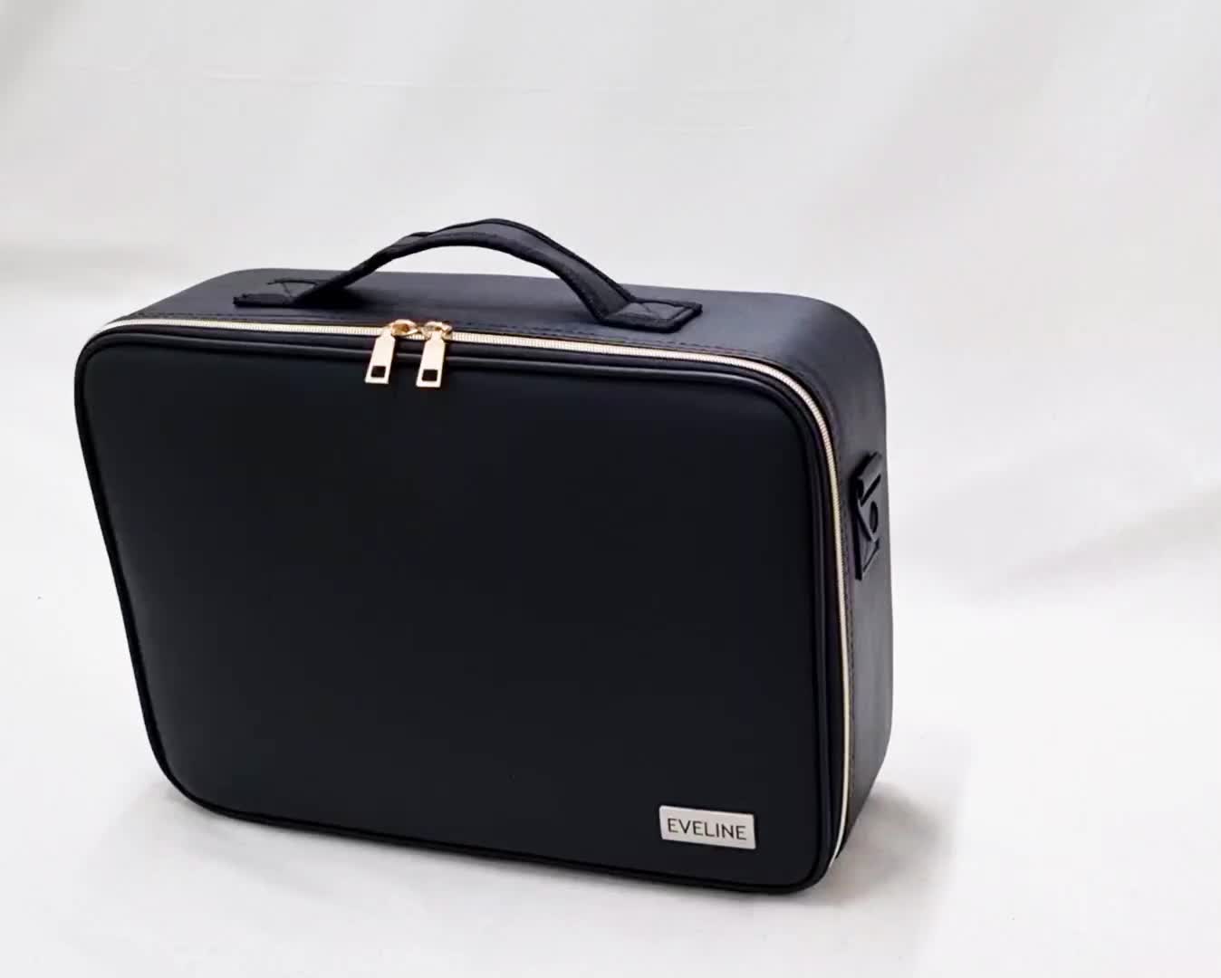 Tas Makeup Lampu LED Makeupartist Bag MUA Beauty Case EVELINE