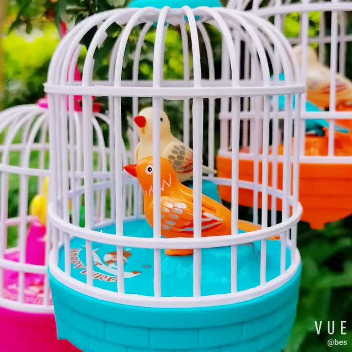 REDFIRE TOYS MAINAN KANDANG SANGKAR BURUNG SENSOR SUARA KICAU LAMPU BIRD CAGE