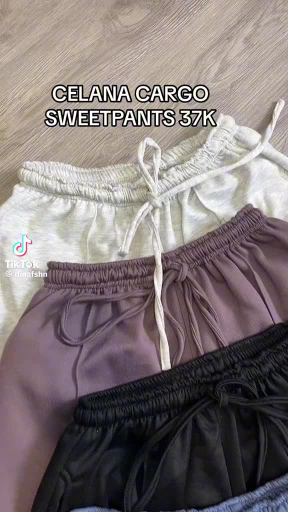 Celana Jogger Sweetpants - Celana Cargo Jogger Wanita