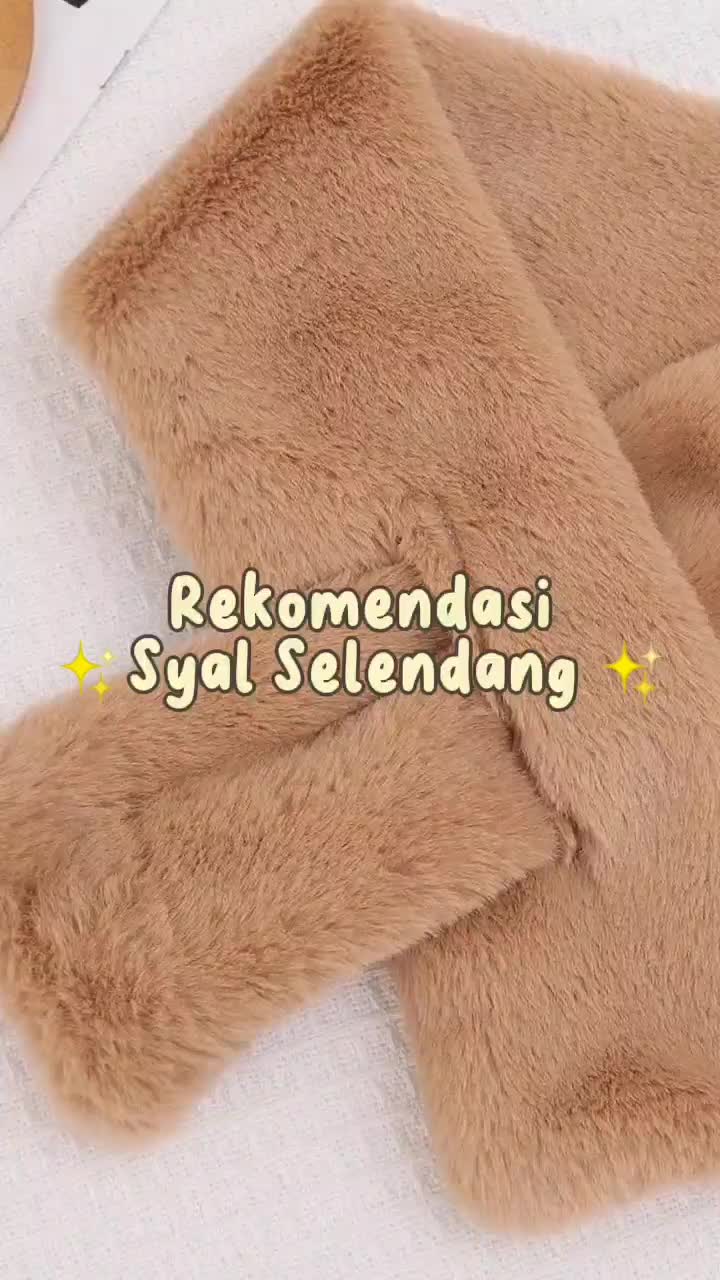 Syal Scarves Selendang Woll Musim Dingin Winter Scarf Abu Coklat Hitam Merah Pink Putih