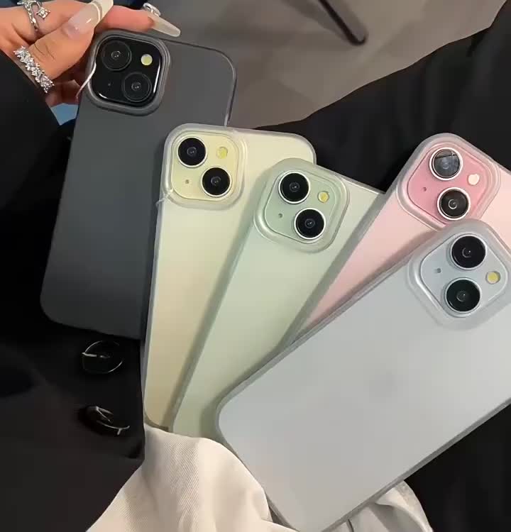 Casing Ponsel Matte Ultra-tipis Untuk iPhone 11 15 16 Pro Max 13 Pro Max 12 14 Pro Max 15 Plus Simple High-End Phone Soft Case Silikon
