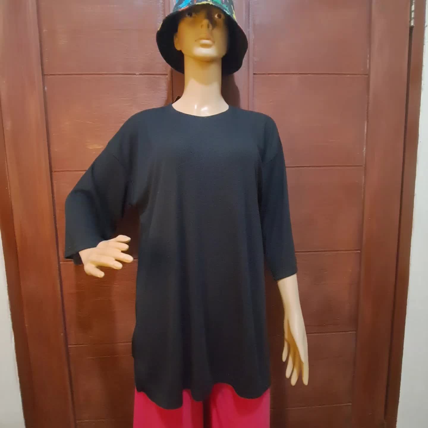 KAOS JUMBO WANITA LENGAN 7/8 Oversize