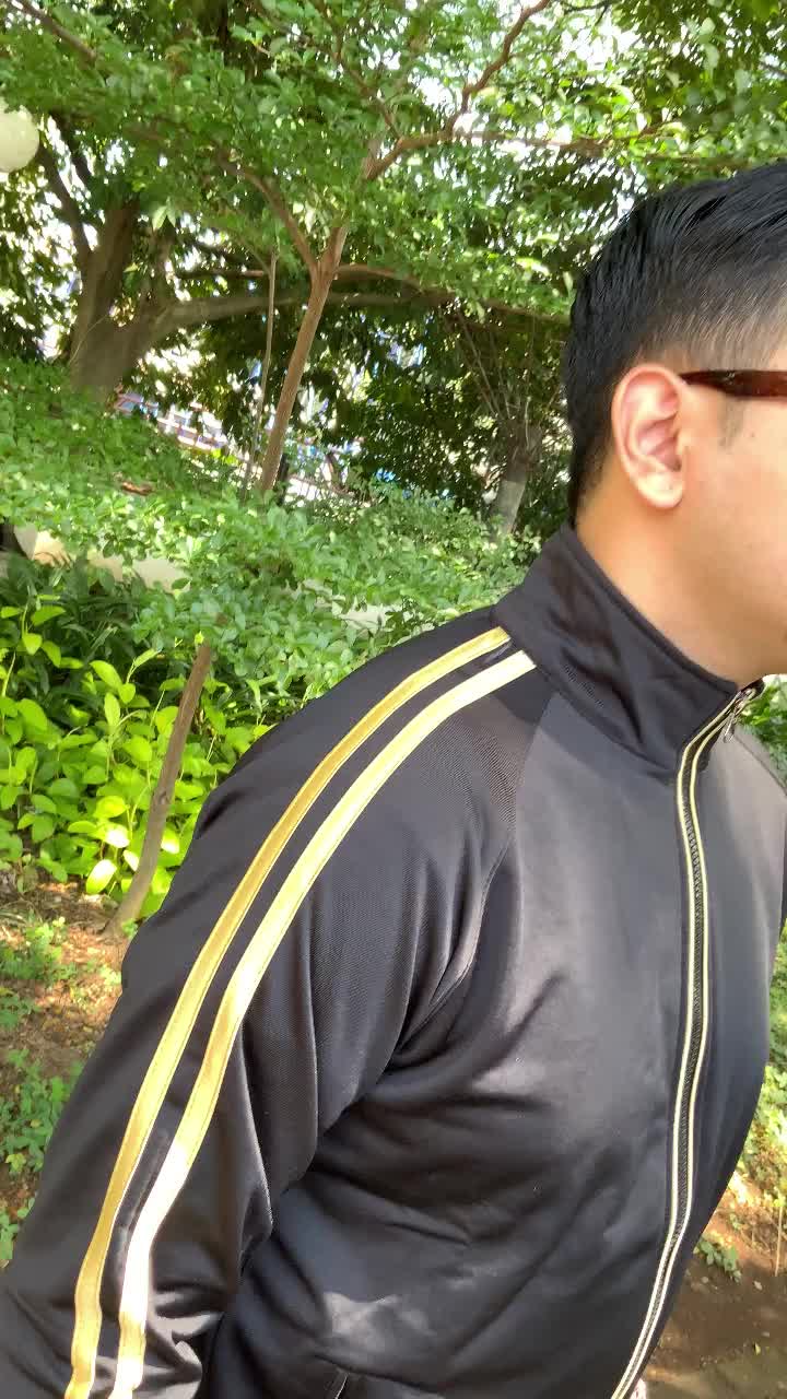 Jaket tracktop jersey Polos pria wanita bahan tidak panas Kantong Samping resleting