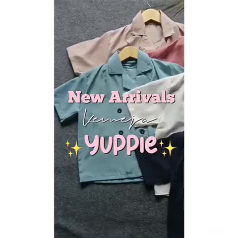 Key - 0139 Kem YUPI LENGAN PENDEK Size XL Wolfis Premium / Atasan Kemeja & Blouse Wanita Panjang Baju Kerja