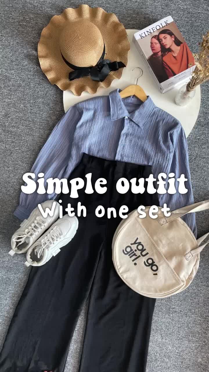 Vienetta id - ONE SET SETELAN WANITA KEKINIAN BAJU CELANA PANJANG MURAH Kekinian Terbaru 2025 KERJA KULIAH  KEMEJA LADYCRUSH & Celana Kulot Crinkle Airflow Melar Stretch Hijab Lengan Panjang & Basic Casual Fit XL Atasan Bawahan Baju Karet Kancing Dewasa