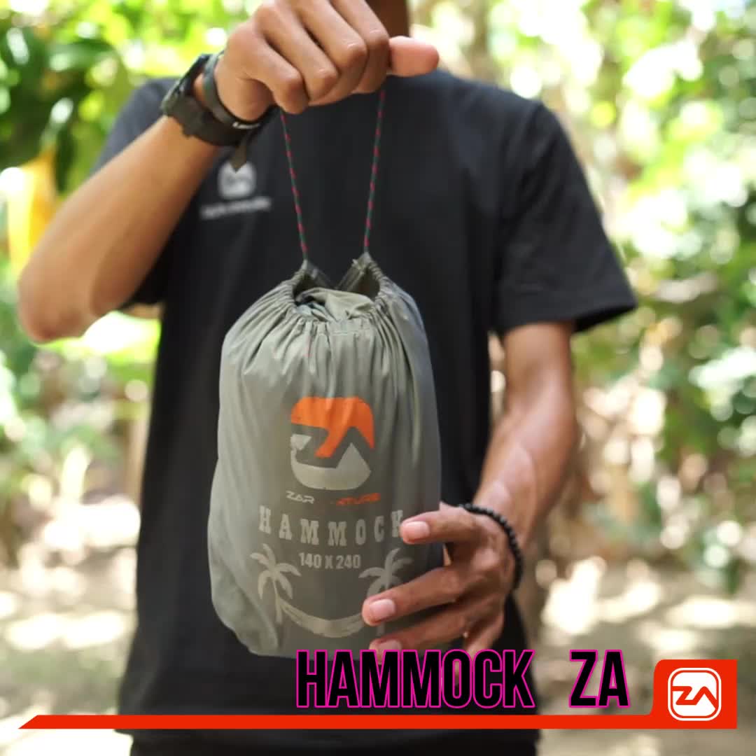 HAMMOCK HAMOK HAMUK AYUNAN TIDUR CAMPING OUTDOOR ZAPREMIUM Gantung