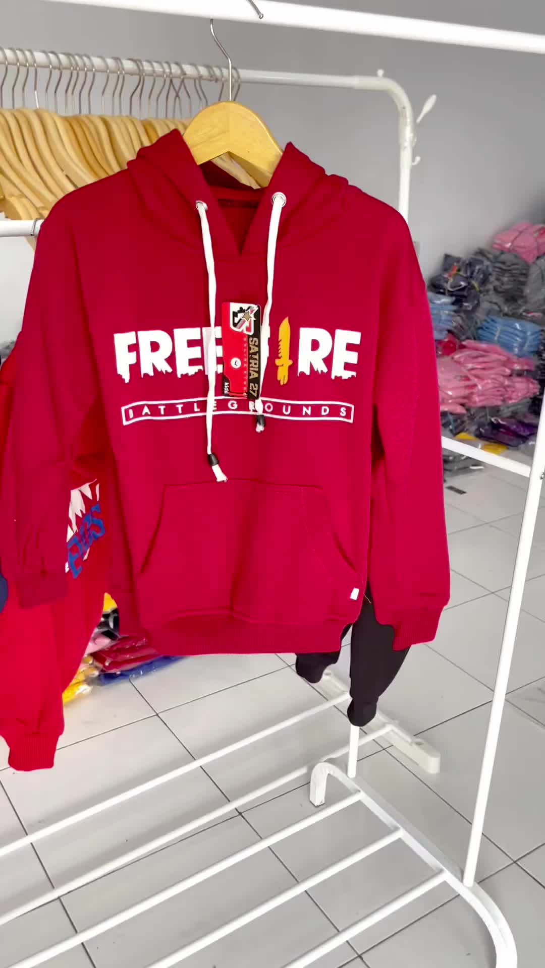 JAKET HOODIE ANAK SABLON FREEFIRE KEKINIAN SWEATER TERBARU BAHAN FLEECE USIA 2TAHUN SAMPAI 12TAHUN LAKI-LAKI PEREMPUAN Fashion Anak