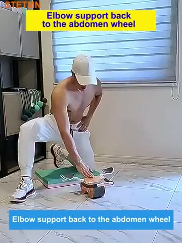 ZHOKA Ab Roller Double Wheel Ab Wheel Alat Latihan Otot Perut Abdonimal Roller Alat Fitness Abs Automatic Rebound Gym Plank Trainer 2 in1 Abdominal Core Roller Automatic Rebound Olahraga Gym Fitness Push Up