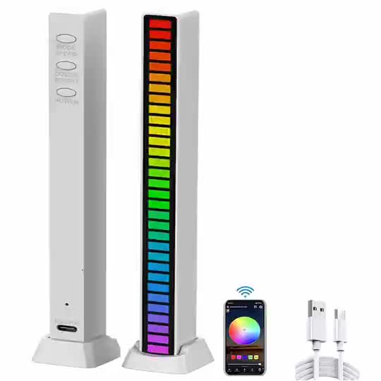 Lampu LED RGB Bar Strip Spectrum Audio Indicator Music Sound Control Lamp Music Atmosphere Light Usb Cable AH060 - XOBOX