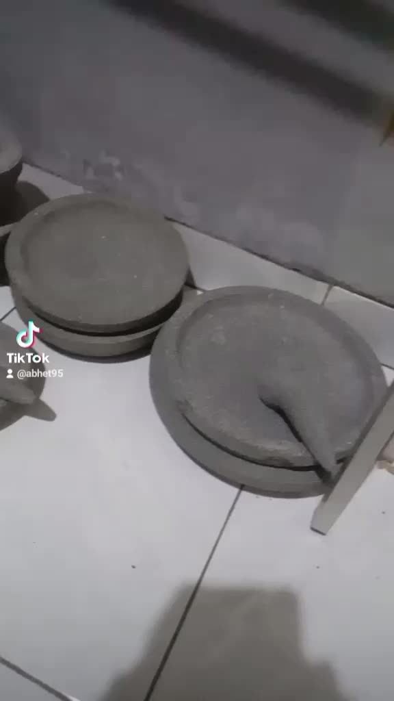 Cobek Batu Asli 20 cm satu set SEO Dapur Kitchenware