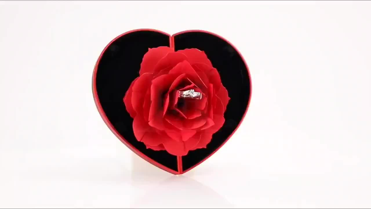 BOX CINCIN NIKAH LAMARAN 3D ROSE / BOX CINCIN NIKAH LAMARAN TEMPAT KOTAK BUNGA MAWAR DIPUTAR HADIAH ANNIVERSARY ULANG TAHUN SUAMI ISTRI COWOK CEWEK PASANGAN KALUNG GELANG KADO PACAR
