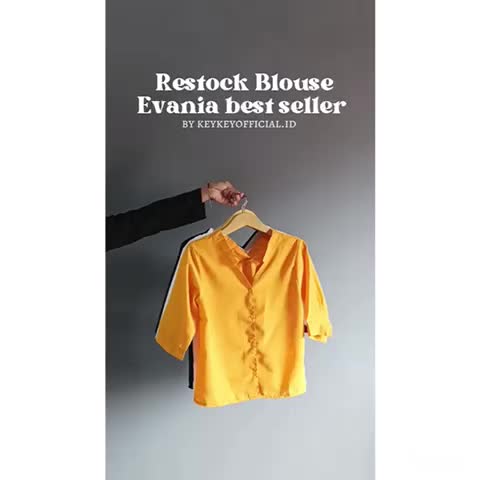 Key - 0305 EVANIA Size XL Kemeja Panjang Wolfis Premium / Pakaian Wanita Kemeja Wolfis Premium Atasan Baju Casual