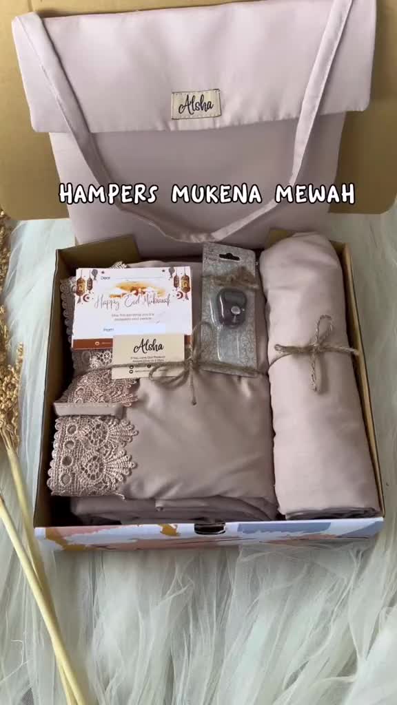 Hampers Mukena Dewasa Kado Mukenah Renda Sultan 2 in 1 Gift Box