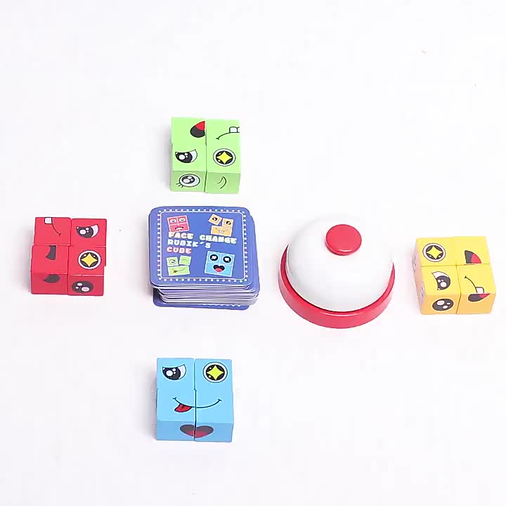 Mainan Edukasi FACE CHANGE RUBIK'S CUBE (TANPA BELL) / Mainan Ekspresi Anak / Face Changing Cube