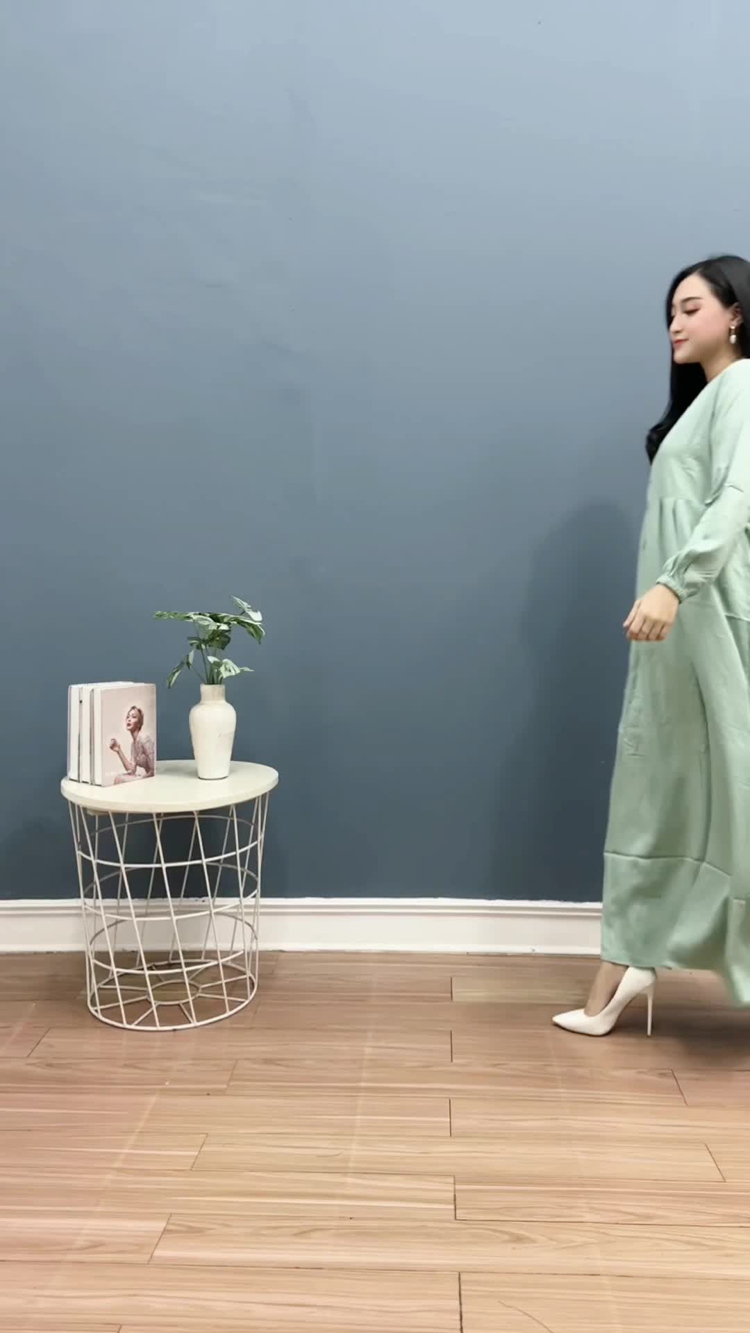 Midi Dress Polos Rayon Twill Resleting Depan