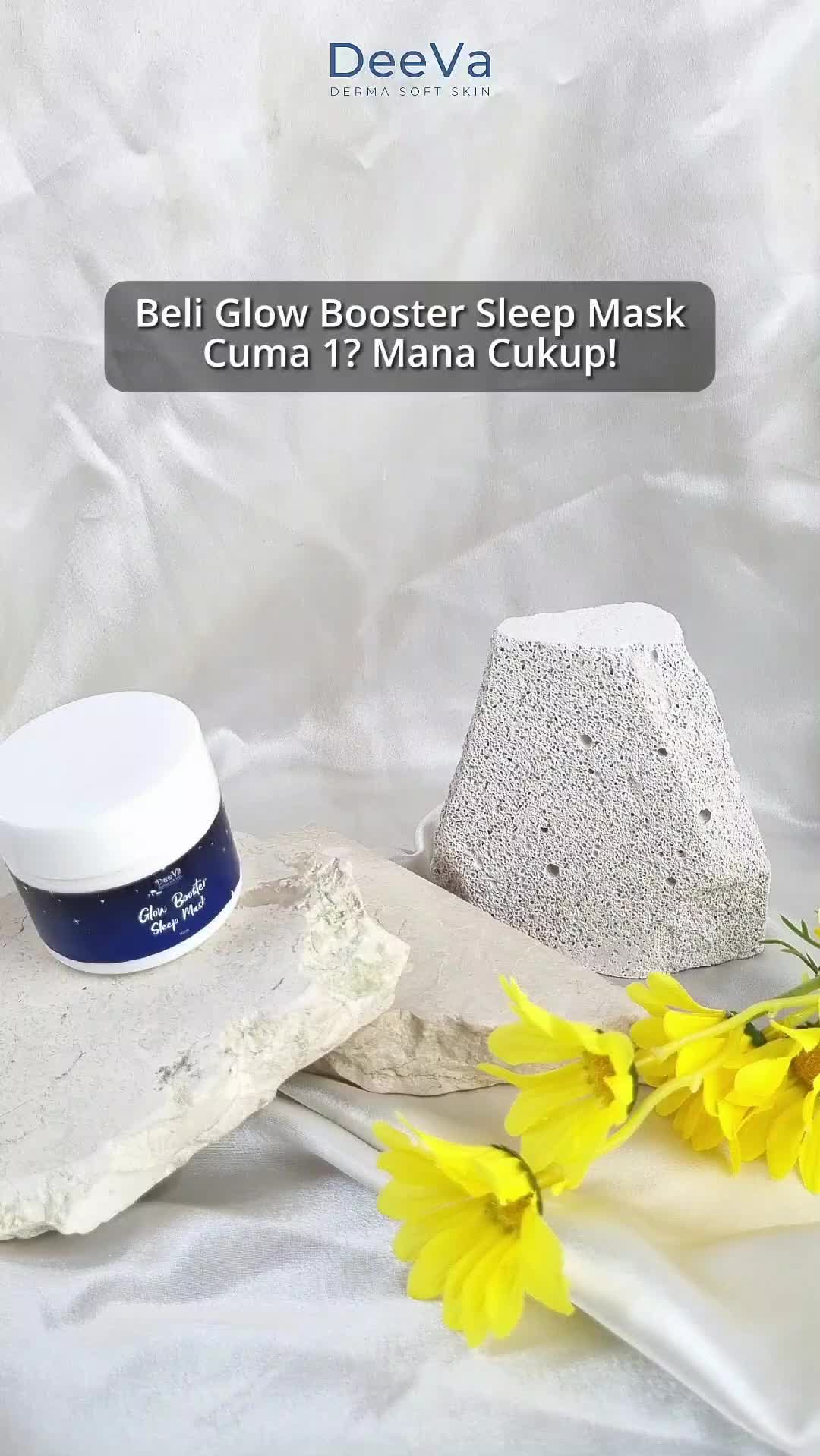 DeeVa Derma Soft Skin - Glow Booster Sleep Mask (masker wajah glowing tanpa bilas untuk mempercepat kinerja skincare) Kosmetik Mencerahkan