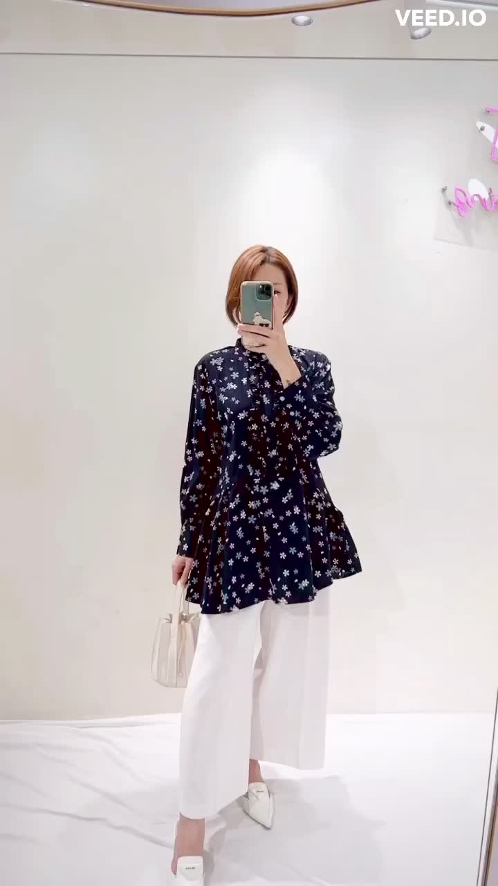 [ Luluna ] SAKURA Blouse Atasan Wanita Panjang Crinkle Import Premium Quality