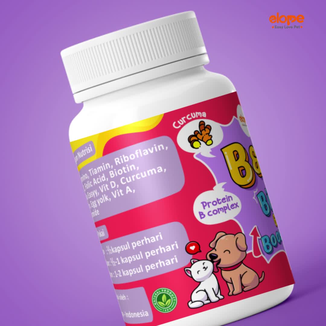 ELOPE BIG AND BOOSTER SUPLEMEN OBAT PENGGEMUK VITAMIN NAFSU MAKAN ANJING KUCING