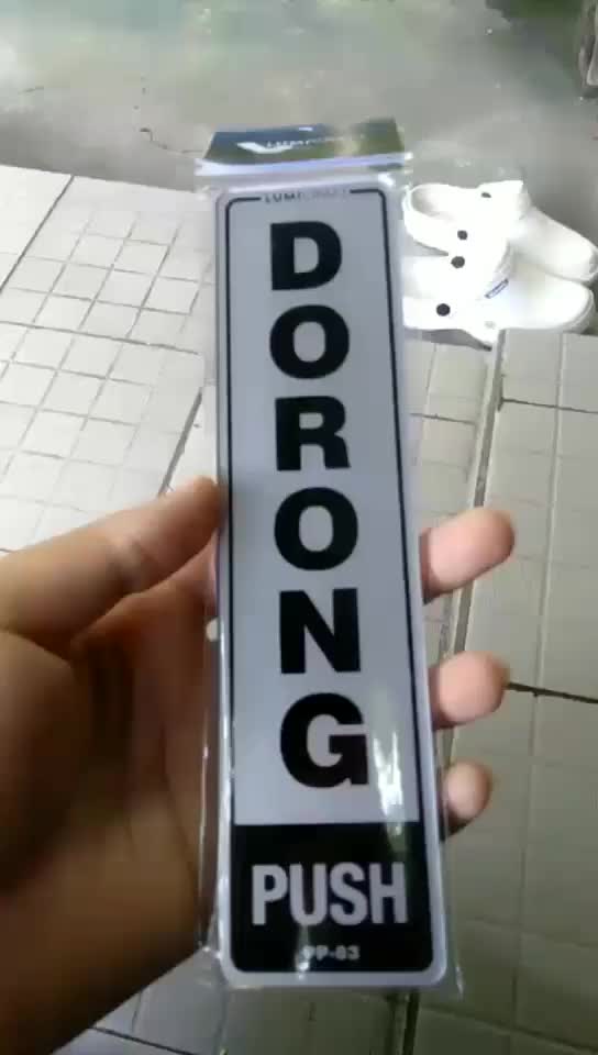 Set sign tarik dorong pull push Acrylic Hitam Set