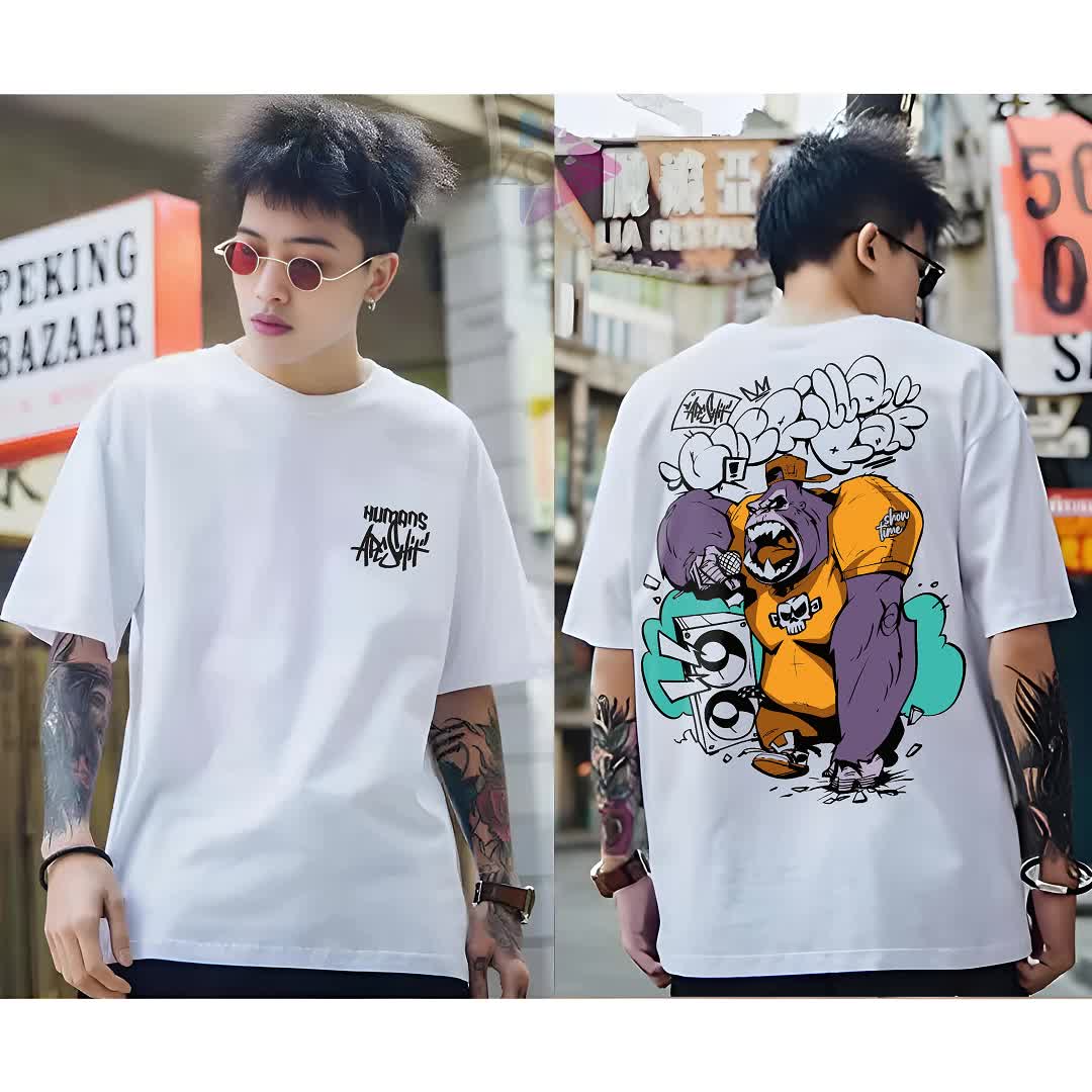 Baju Kaos Distro Terbaru Tshirt Jamur Showtime Warna Hitam Putih Katun Lengan Pendek Motif Sablon Bergambar Simpel Keren Cod