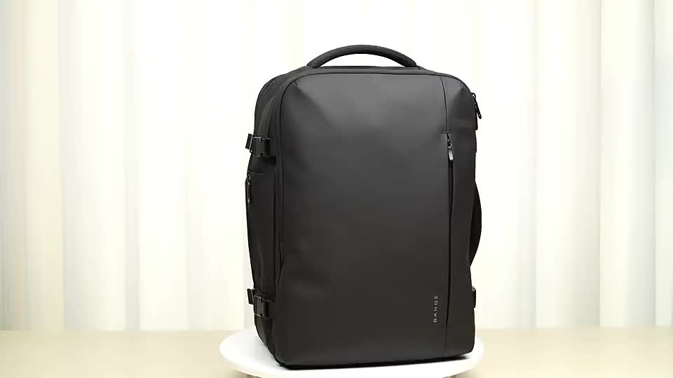 Bange BG1909D Tas Ransel Sekolah  Laptop Wanita Pria Backpack Bag Expandable 45L 17.3 Inch - Hitam Besar