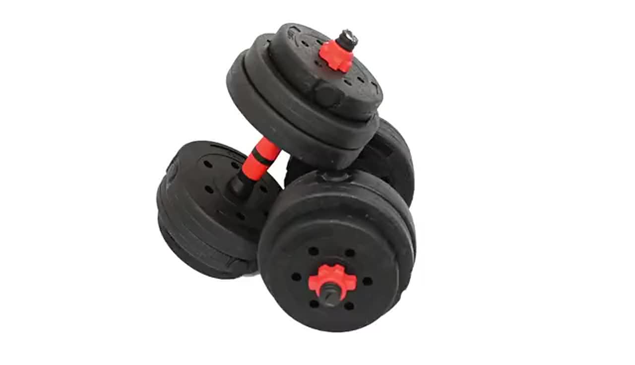 【Spot barang】Dumbbell set 20KG peralatan fitness barbel set 20 kg dengan perlindungan lingkungan Otot