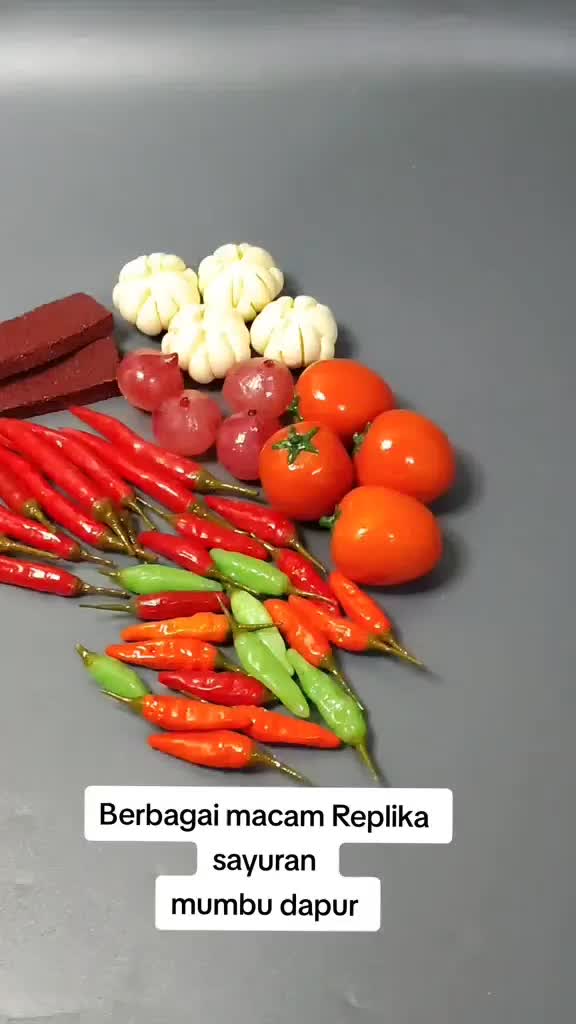 Replika sayuran sambal terasi bumbu dapur paket lengkap  / dummy makanan /Replika sayuran  / Vegetarian replika / Mainan anak / Edukasi anak / Dekorasi meja makan /  Photography food /  Display Restaurant Hotel Dan lain lain Toys