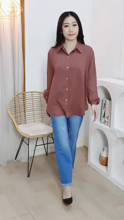 TheBlouse KS-23 Kemeja Atasan Wanita  LD130 LD120 LD110 LD104 Allsize Rayon Twill Premium Baju Blouse Wanita