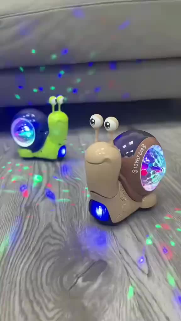 COD Mainan Kepiting Pertapa Siput Berjalan Mengangguk Ayunan Elektrik Baru Lampu Proyeksi Musik Mainan Anak-anak Mainan Elektrik Lucu Toys