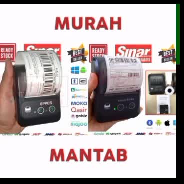 PRINTER THERMAL BLUETOOTH 58MM X583 V2 CETAK RESI DAN STRUK PPOB MINI KASIR PORTABLE PLUS 1 ROLL Cetak Hitam
