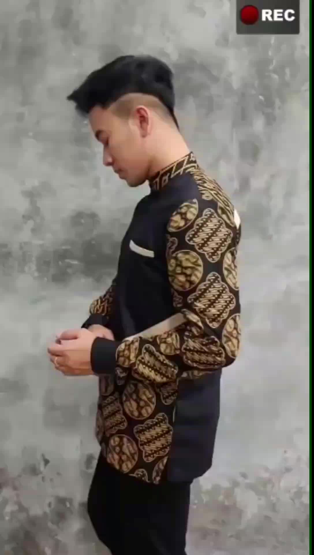 Baju Koko kombinasi batik moeslim style terbaru M L XL XXL