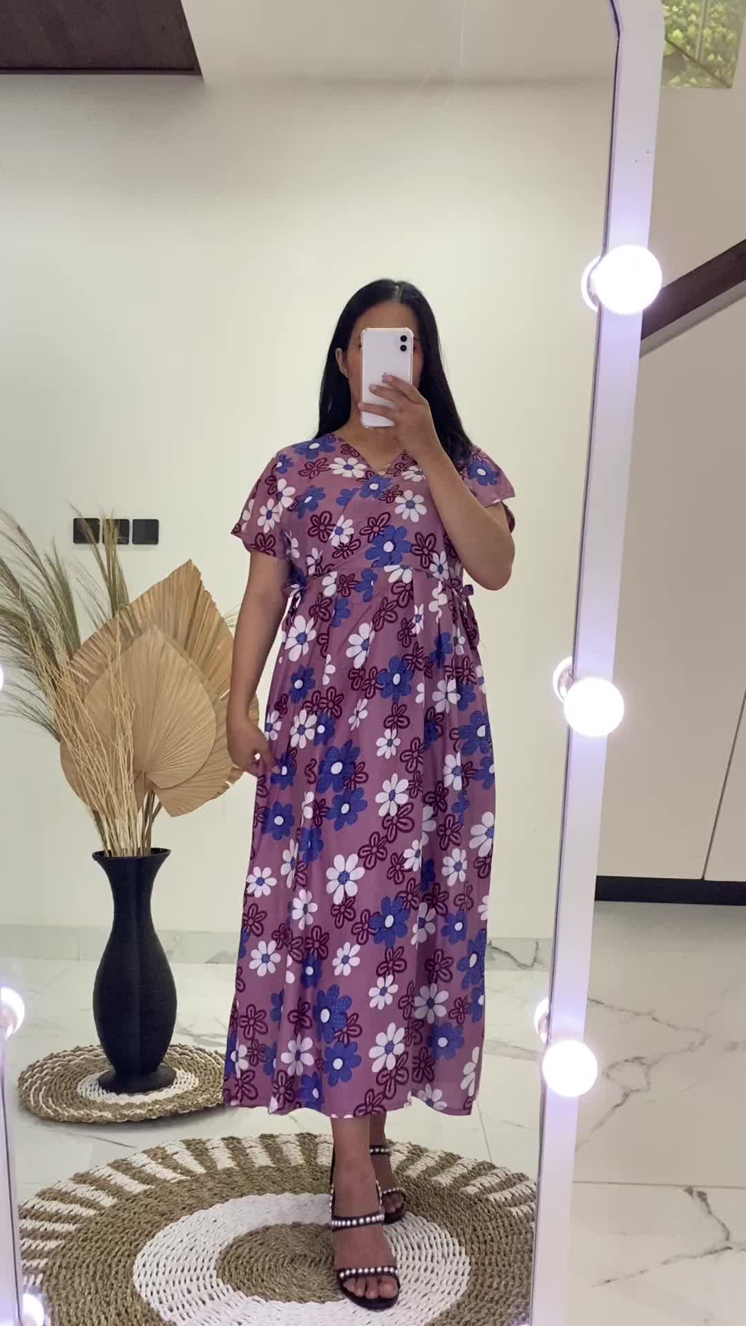KATIA COLLECTION - Daster Kimono panjang LD120 Busui Friendly ET2 Kain Lembut