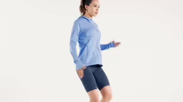 Owngrace-Jaket Wanita Olahraga Mesh Hoodie Outdoor Sun Protection Anti UV UPF50+ 100% Original Jaket Jogging Anti Matahari Pakaian Sport baju perempuan