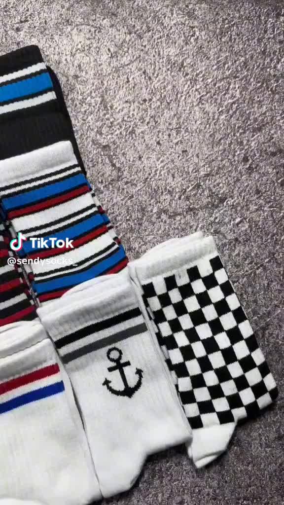 Kaos Kaki Anak SD SMP 7-12 Tahun Motif Oldschool Distro Garis Setrip Strip Panjang Tebal - Sendy Socks