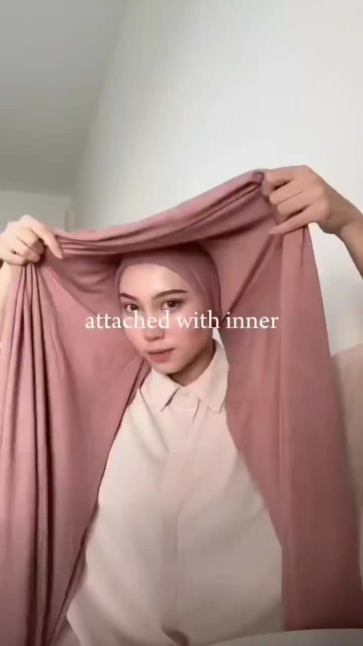 Pashmina Kaos Rayon Instan Inner Ciput Tali Cooltech