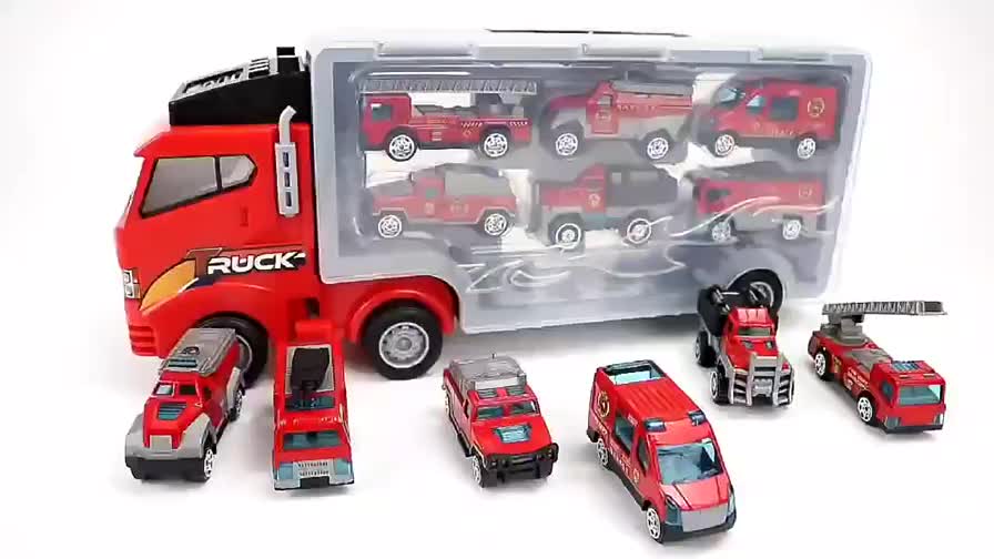 Storage Container Truck Vehicle Alloy Pull Back Car die cast car inertia mainan mobil dengan tempat penyimpanan Plastik Truk