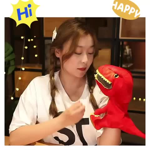 NTL B057 Mainan Edukasi Boneka Tangan Dinosaurus Mulut Bergerak Lucu Impor