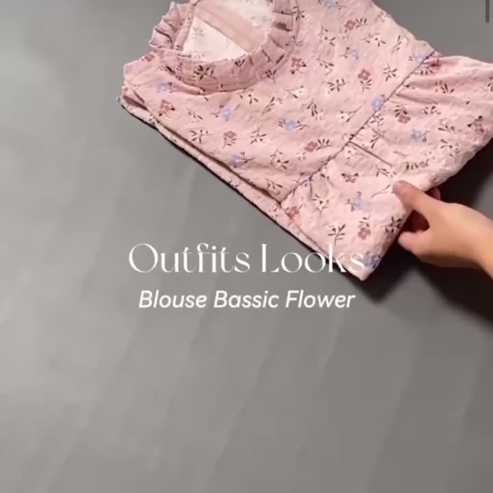Blouse Ruffle Flowers Korean style | Baju Atasan Wanita Kekinian Fashion Muslim
