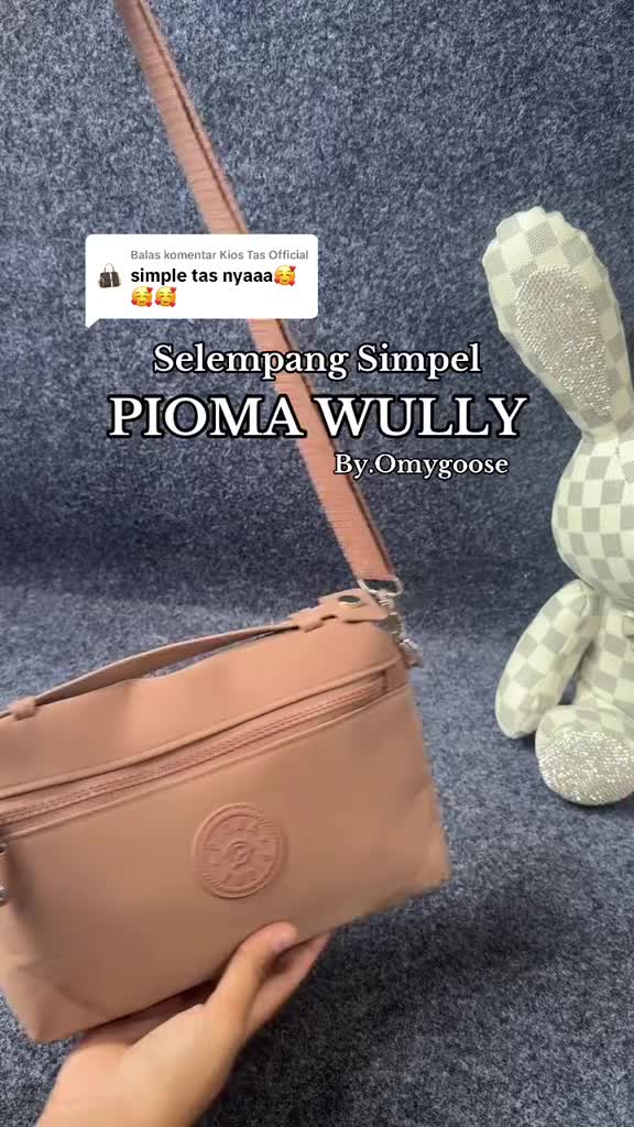 OMYGOOSE PIOMA WULLY TAS SELEMPANG BAHU WANITA / TAS TANGAN 2IN1 / SLING BAG POLOS /  TAS NYLON