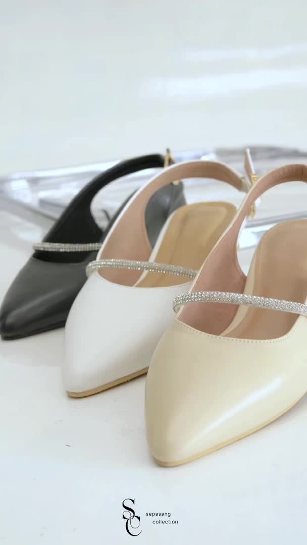 SEPASANG COLLECTION Sendal Sopia Mules Wanita Shoes sandal  hak lancip heels  graduation Pesta