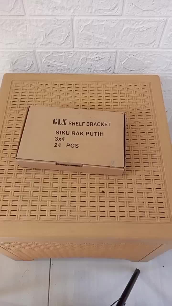 (24PCS) SIKU RAK PUTIH 3"X4" L SHELF BRACKET 1 LUSIN (12 PASANG)