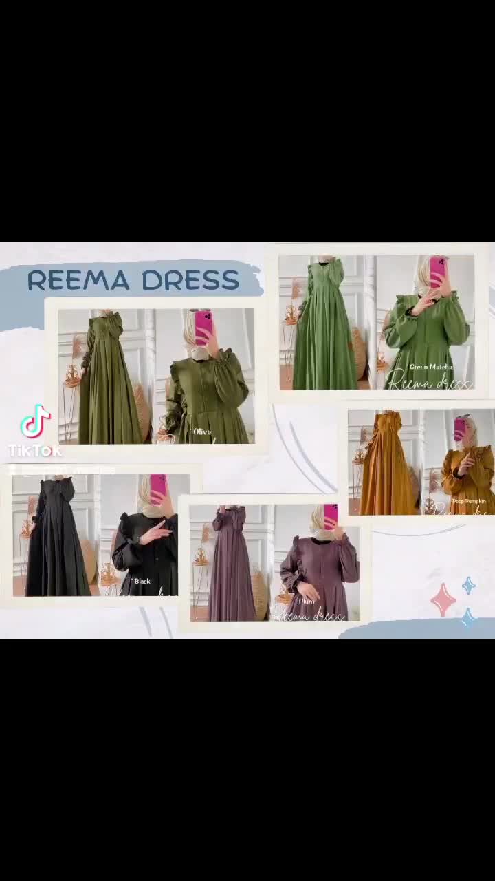 Reema Dress/ Gamis Crinckle AirFlow/ Gamis Kekinian/ Original by SAFITRI_MODIES/ Beli 2pcs Free Baby Gold