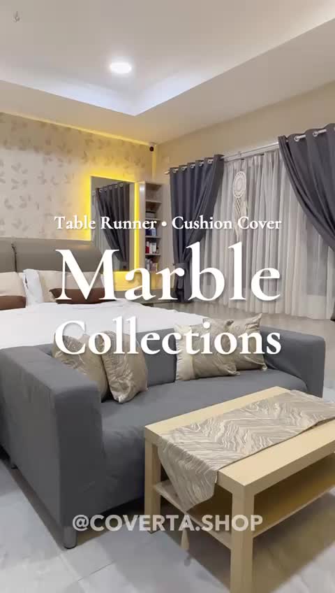 Pillow Cover / Sarung Bantal Kursi Sofa Marble 45x45cm