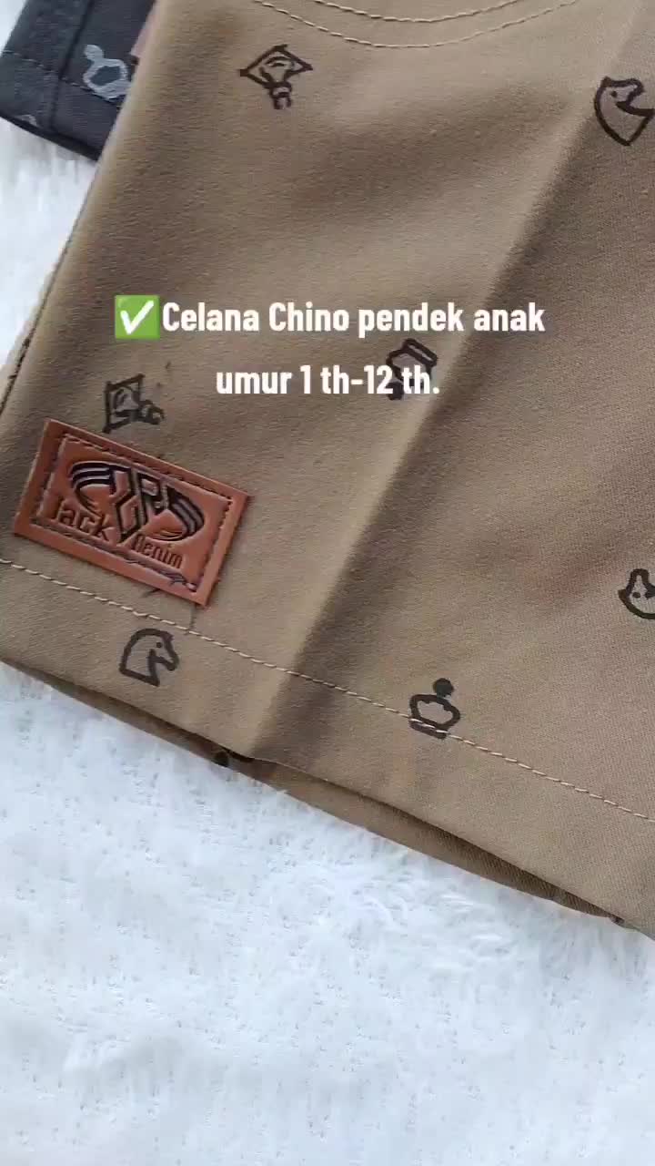 Celana Chinos Motif Printing Anak Laki-Laki Pendek Fashion Non Rip