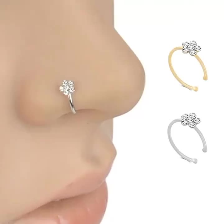Anting - Anting Hidung tanpa tindik / Aksesoris Hidung Perhiasan Earrings Wanita