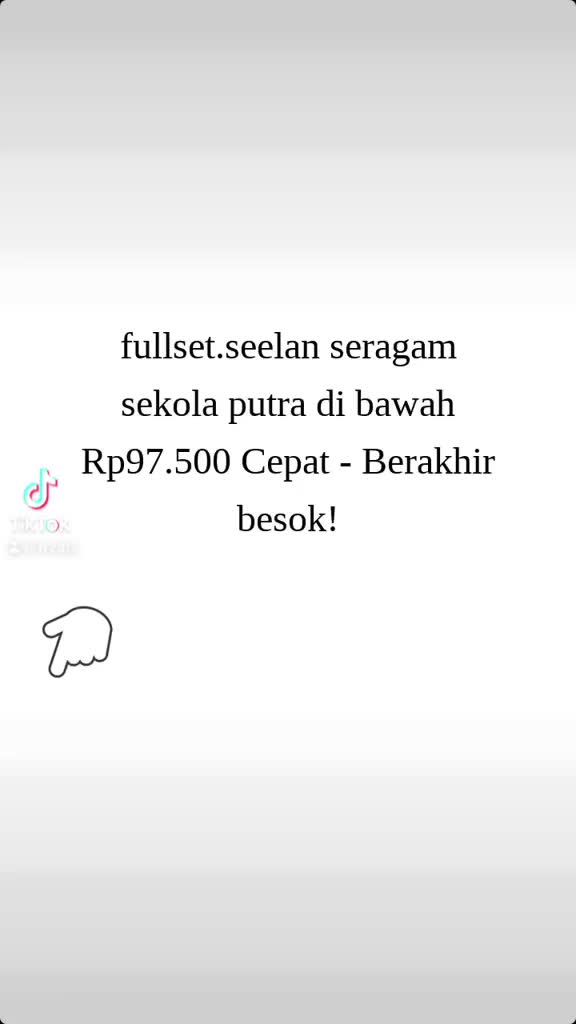 fullset.Baju Putih Pendek  & Celana Biru Panjang SMP
