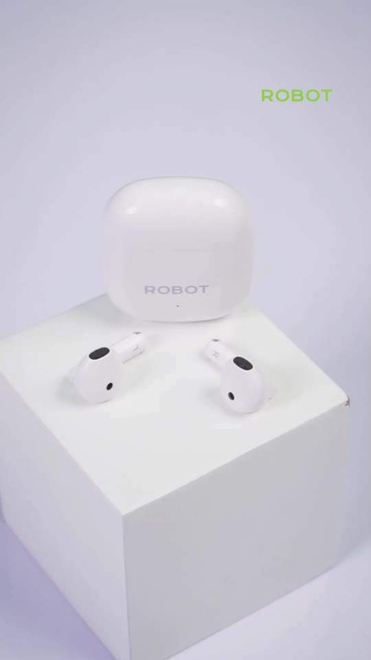 ROBOT Wireless Earphone Airbuds T60 Original TWS Bluetooth Garansi 1 Tahun [ BISA COD ] Smart Headset Earphones Bass Headphones