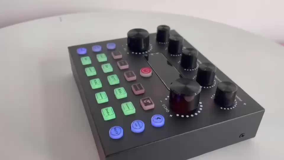 Bonkyo V8S SoundCard  Bluetooth Audio USB Eksternal dengan 18 Efek Suara & 112 Kualitas Suara Elektronik untuk Karaoke dan Gaming