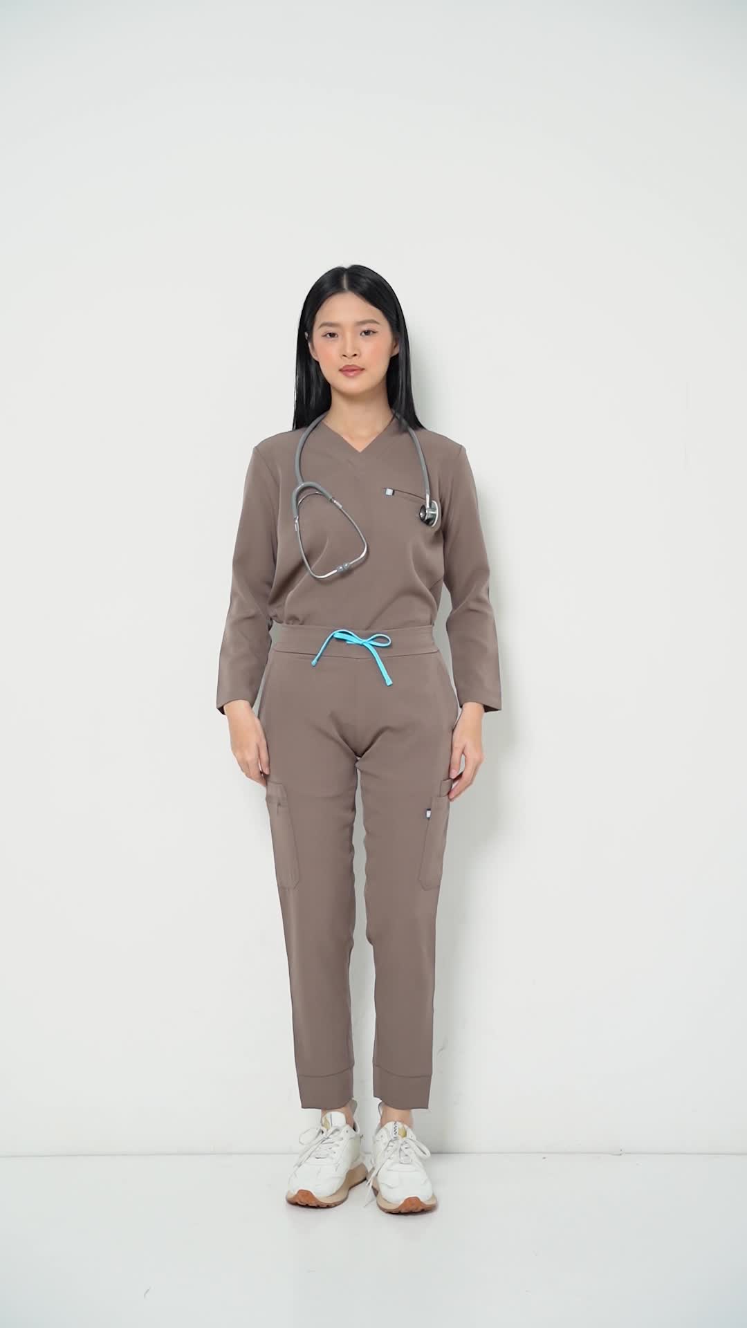 Baju Jaga Wanita Prive Series Lengan Panjang Neutrals Colour